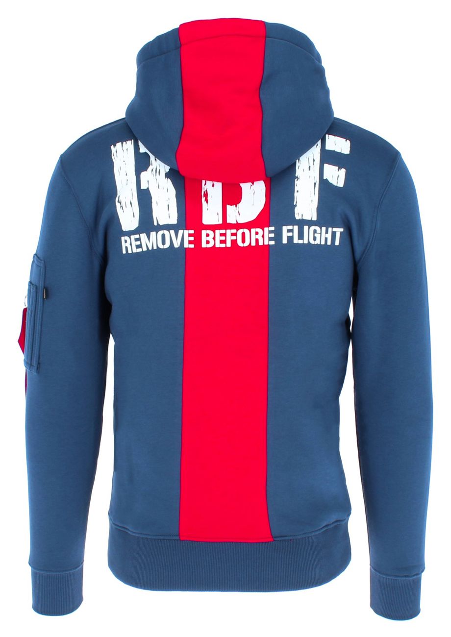 ALPHA INDUSTRIES - RBF II Herren Hoody Inlay in der Kapuze und auf der Rückseite